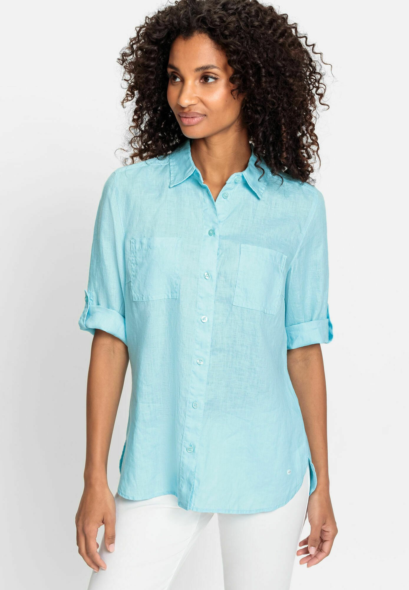 Hemdbluse türkis Clearance